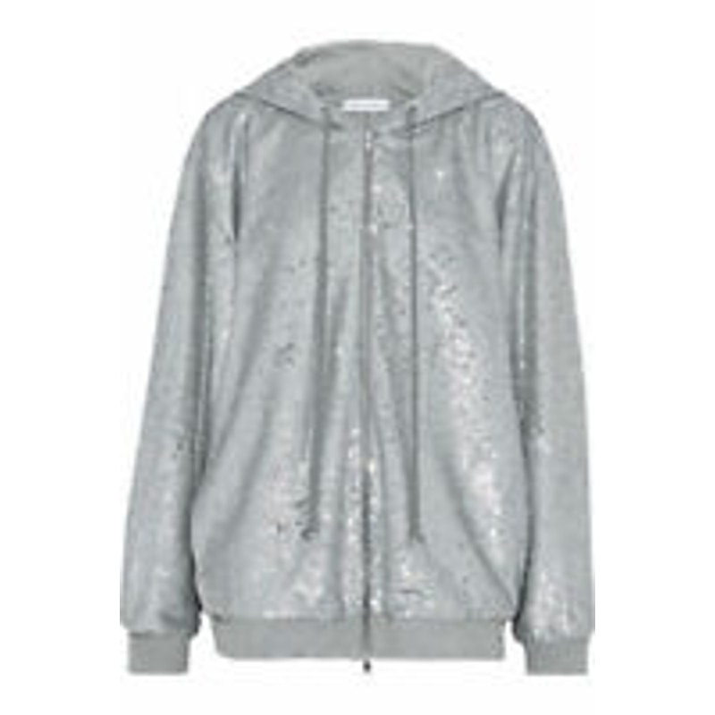Nwt Robert Rodriguez Sequin Silver Zip Up Hoodie Sweater Size Small